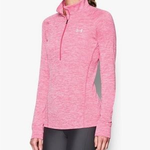 Marled pink under armour zip up